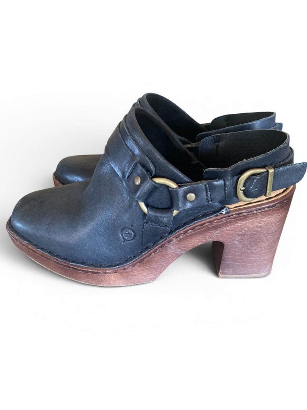 Born® Women's 9 Hudson™ Slingback Clog in Black Leather - $120